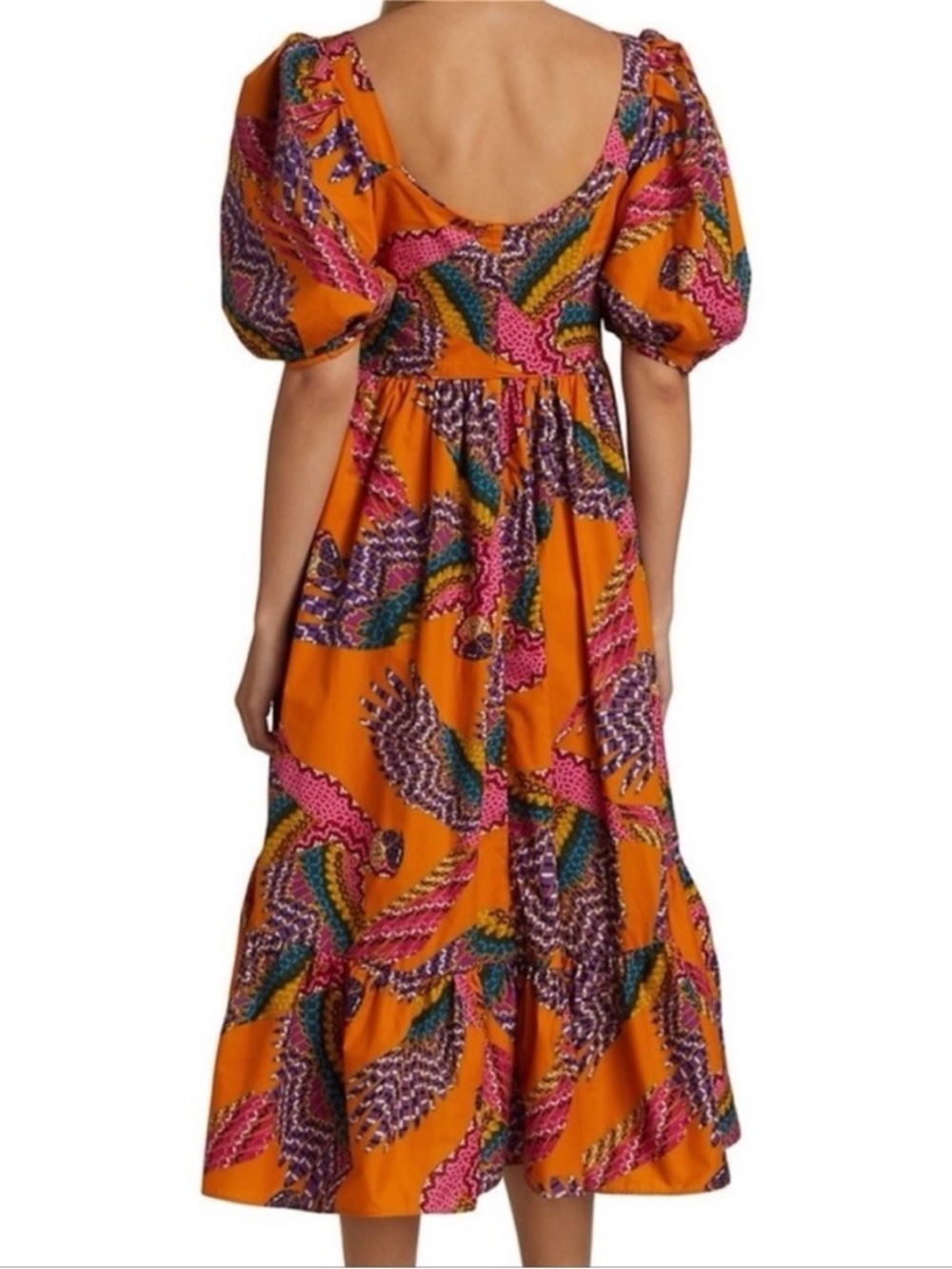 Farm Rio Beaded Macaw Midi High/Low Dress | Size XL - Picture 5 of 9